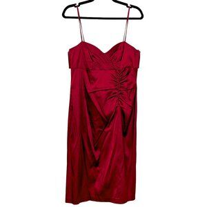 Vintage Donna Ricco Burgundy Satin Mini Dress
